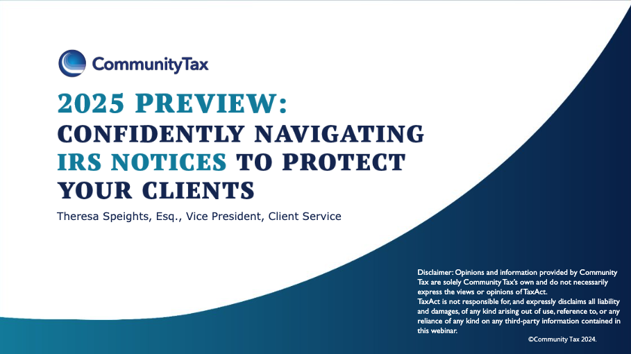 2025 Preview: Confidently Navigating IRS Notices to Protect Your Clients